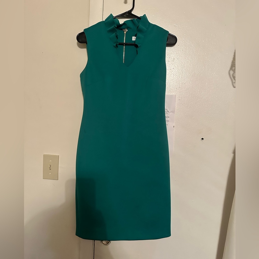 Calvin Klein Collection Teal Mini Dress
